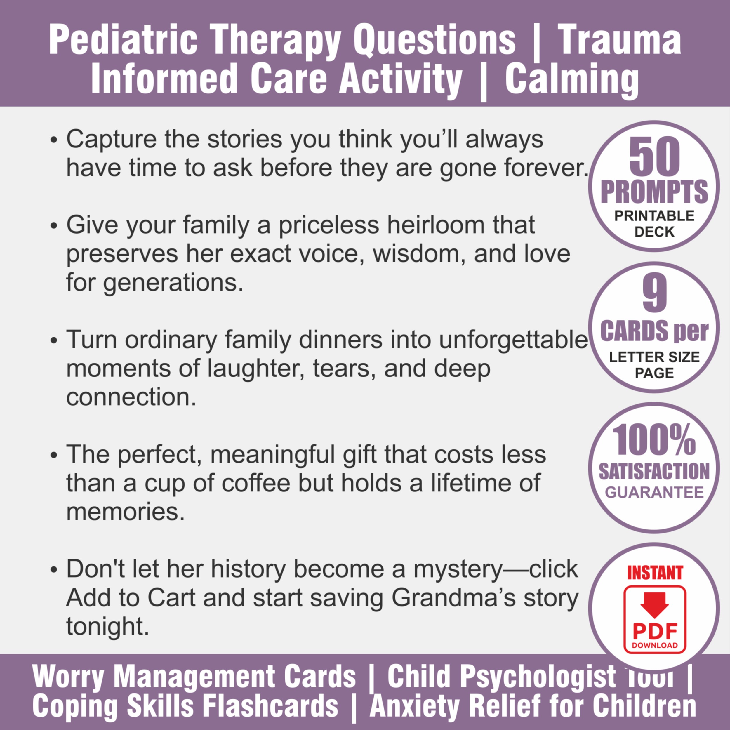 Child Anxiety Relief Cards | CBT Tools for Kids | Play Therapy Game PDF - View 2